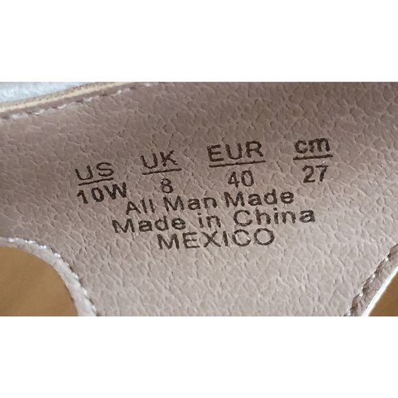 Life Stride Soft Soles Women 10W Beige Strappy Stretch Comfort Wedge Heel Sandal - Picture 9 of 11